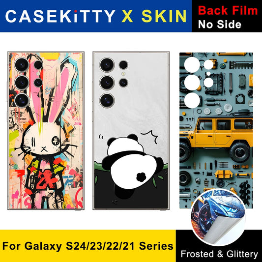 CASEKiTTY Skin Sticker For Galaxy S24 Ultra Back Film Samsung S23 FE S22 S21 Plus Protective Decal Wrap Back Screen Protector - covers4phones