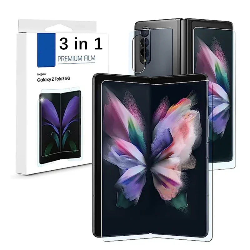 Hydrogel Film For Samsung Galaxy Z Fold 7 6 5 4 3 Front Back Screen Protector Tempered Glass Camera Lens Film for ZFold6 ZFold7