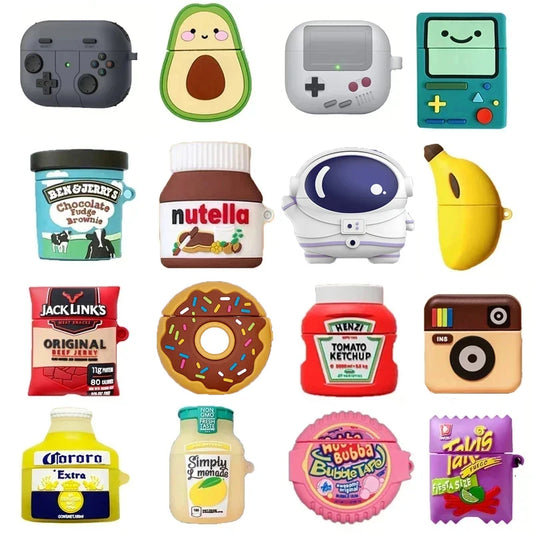 3D Cute Cartoon Gamepad Candy Bluetooth Earphone Case For Airpods 1/2/3 Biscuits Headphone Charging Box Cover For Airpods Pro 2 - covers4phones
