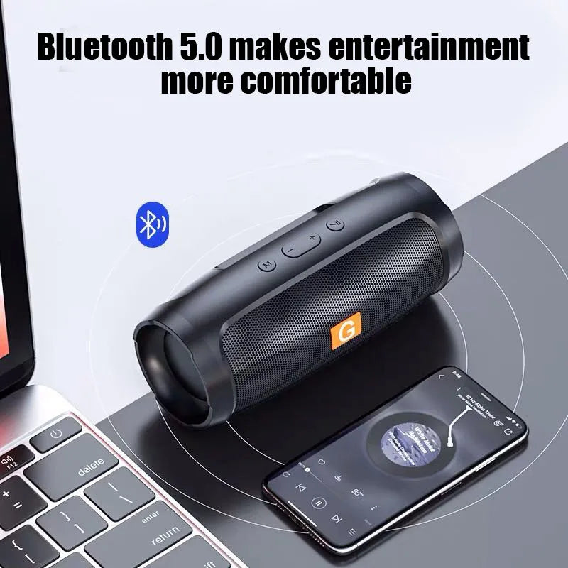 Portable Subwoofer Bluetooth Speakers Outdoor Stereo Surround Waterproof Loudspeaker Wireless Sound Box Support FM Radio TF Card - covers4phones
