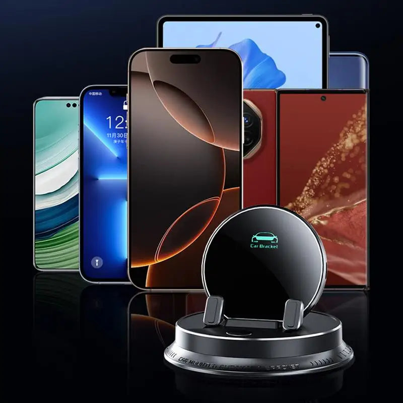 Electric Auto Scal Car Phone Holder Mount Cell Phone Mobile Holder Support For Car,360° Rotatable Dashboard With Touch Button