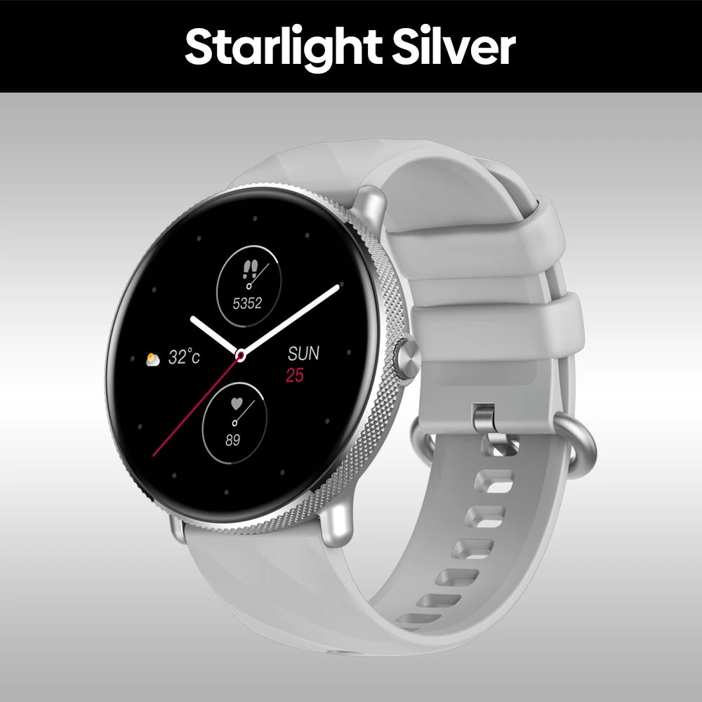 Zeblaze GTR 3 Pro AMOLED Display Make/Answer Phone Calls Smart Watch 316L Stainless Steel Fitness Smartwatch For Men Women