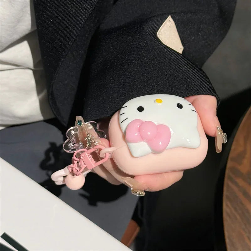 Hello Kitty For Airpods Case,Cute Candy Protective Earphone TPU Cover With Keychain For Airpods Pro 2 Case Girls Women Funda - covers4phones