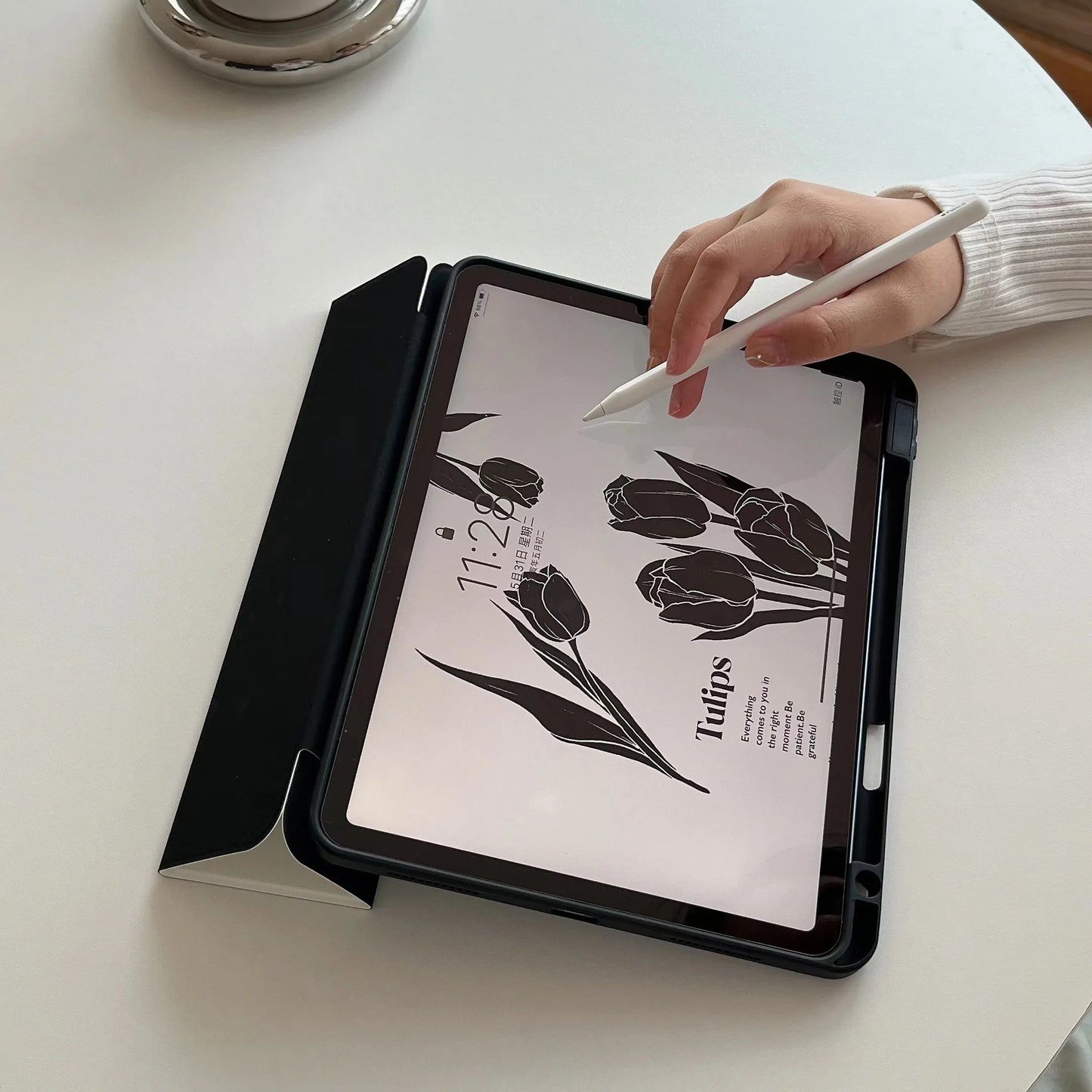 Tulip Case for New iPad Pro 12.9 inch 6th/5th/4th/3rd Generation iPad Pro 11 Air 4 Air 5 2022 Smart Cover with Pencil Holder - covers4phones