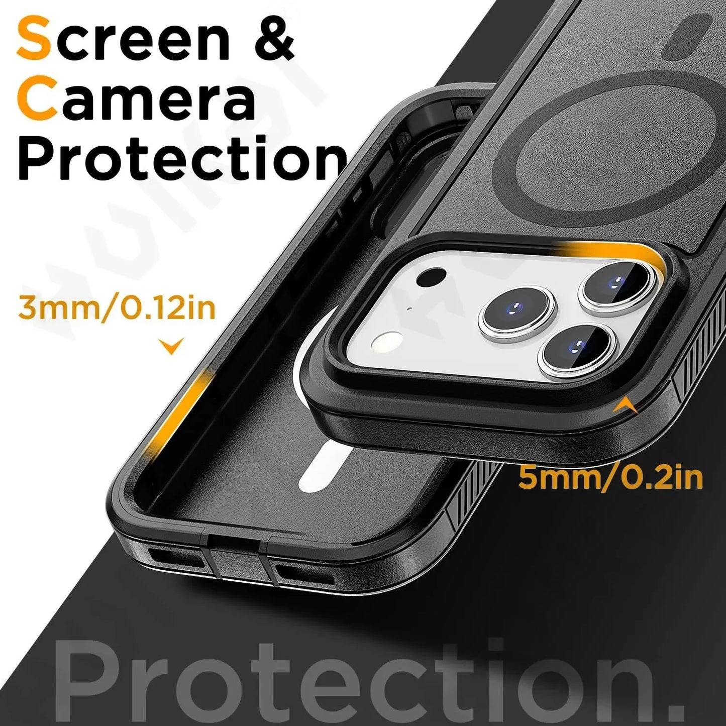 Case For iPhone 17 16 15 14 13 12 11 Pro XR Max Plus Heavy Duty Shockproof Anti-Scratch Rugged Protective with Kickstand Cover