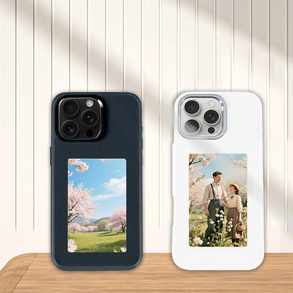 Smart phone cover case design nfc e ink phone case high resolution