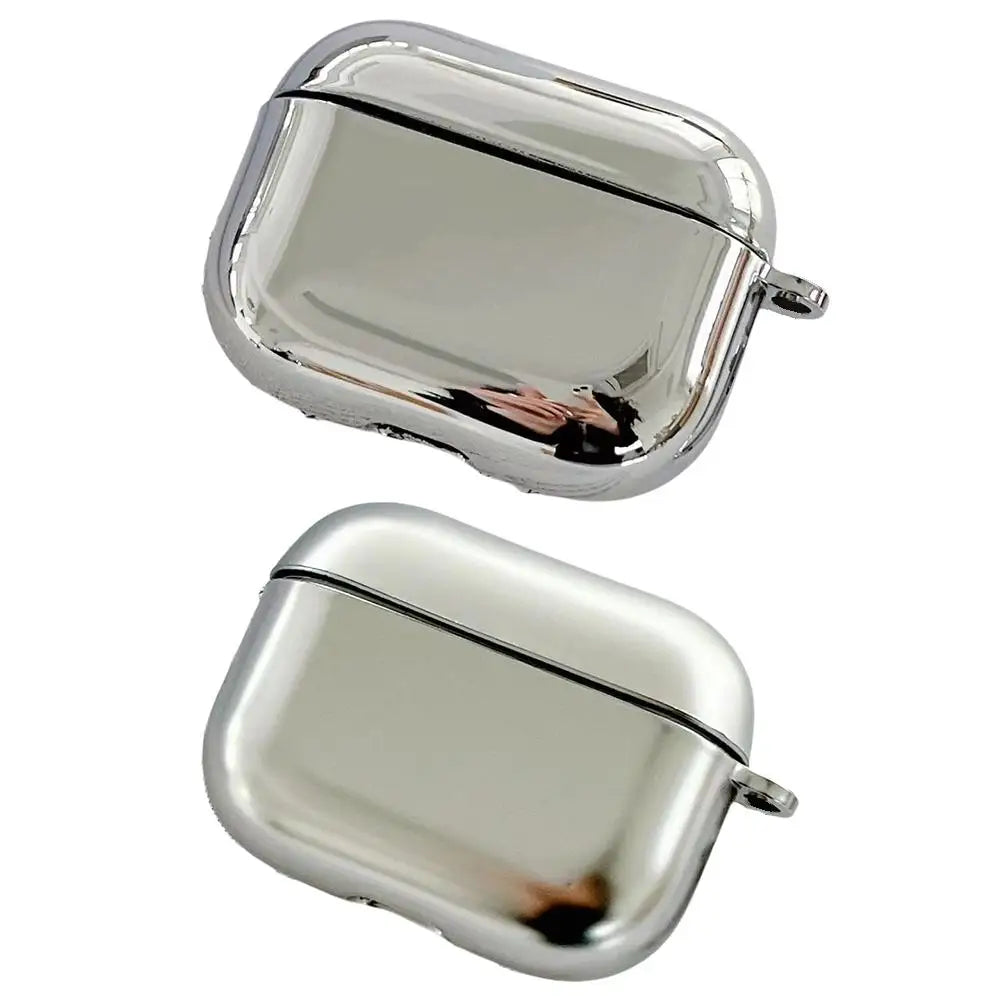 Silver Case for Airpods 4 Case Cover Glossy/Matte Soft TPU Shell Skin Guard Protector for AirPods 4th Generation Case Anti-Drop - covers4phones