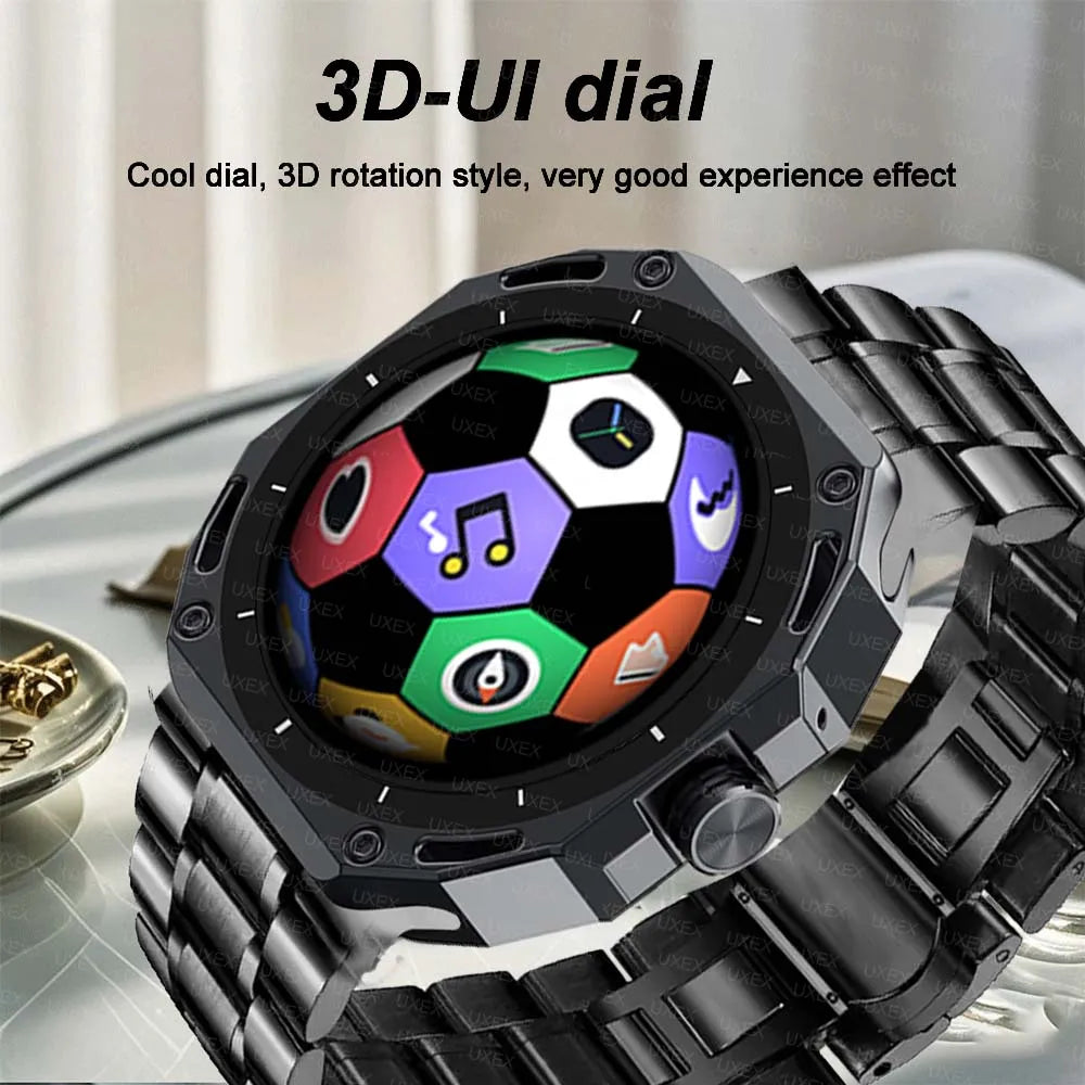 Men Business Smart Watch Watch 1.53 HD Always On Display Bluetooth Call Custom Photo 3D UI Women Christmas Gift Watches Outdoors