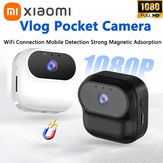 Xiaomi New A8 Wifi Mini Wireless Monitoring Pet Portable Outdoor Sports Magnetic Camera Cycling Recorder Pocket Camera