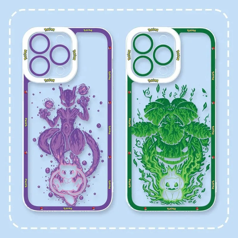 Anime P-Pokemon Soft Silicone Case For Samsung Galaxy S24 S23 S22 Ultra S21 S20 FE Note 20 10 Plus A15 A25 A35 A55 Clear Cover - covers4phones