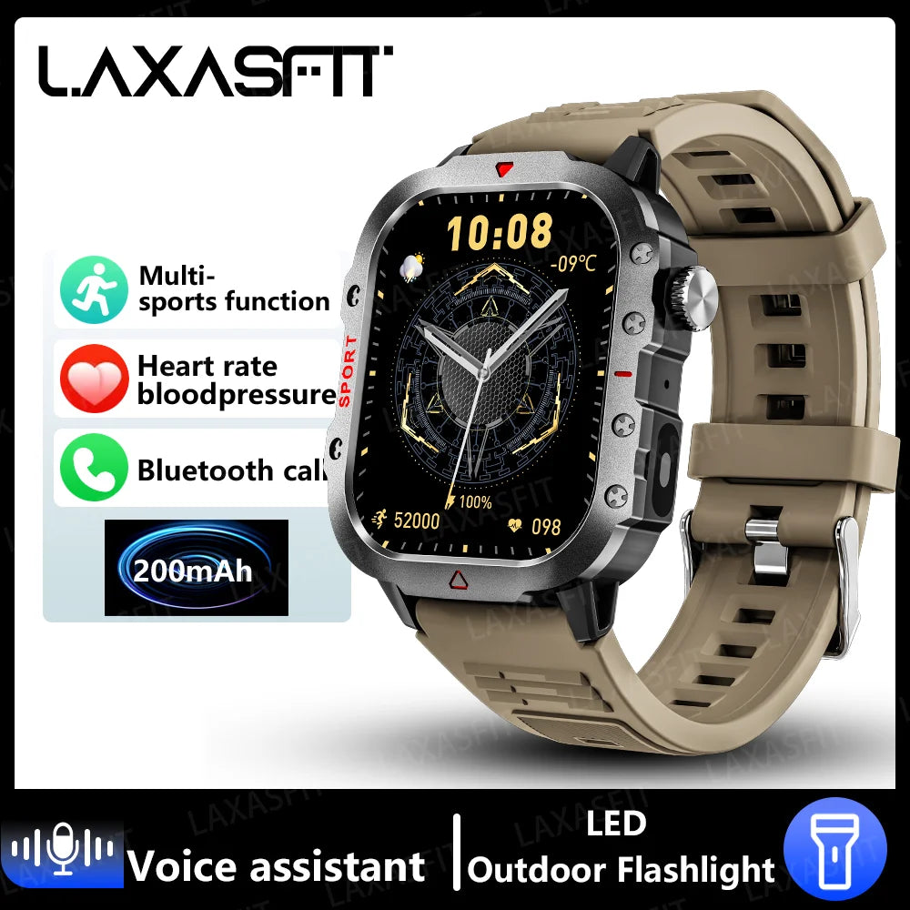 LAXASFIT 2024 New LED Men's Smartwatch Bluetooth Talking Smartwatch Multi Sport Mode Health Monitoring Smart Watch - covers4phones