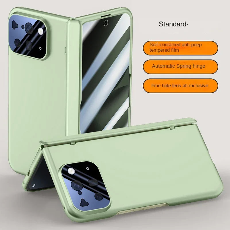 With Privacy Tempered Glass Flim Full Protective case For Google Pixel 10 Pro Fold Spring Hinge Holder Camera protect Cover