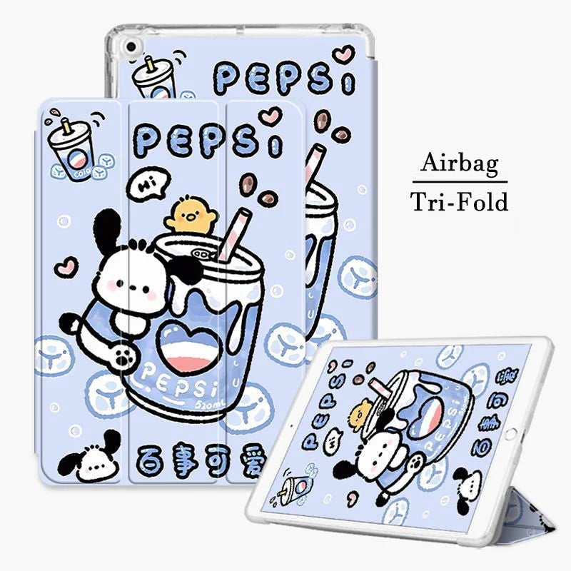 Pochacco Case For iPad 10th Generation 10.9 Inch 7/8/9th 10.2in Cute Case 2024 Air6 Pro 11in Mini4 5 Tablet Cover With Pen Slot