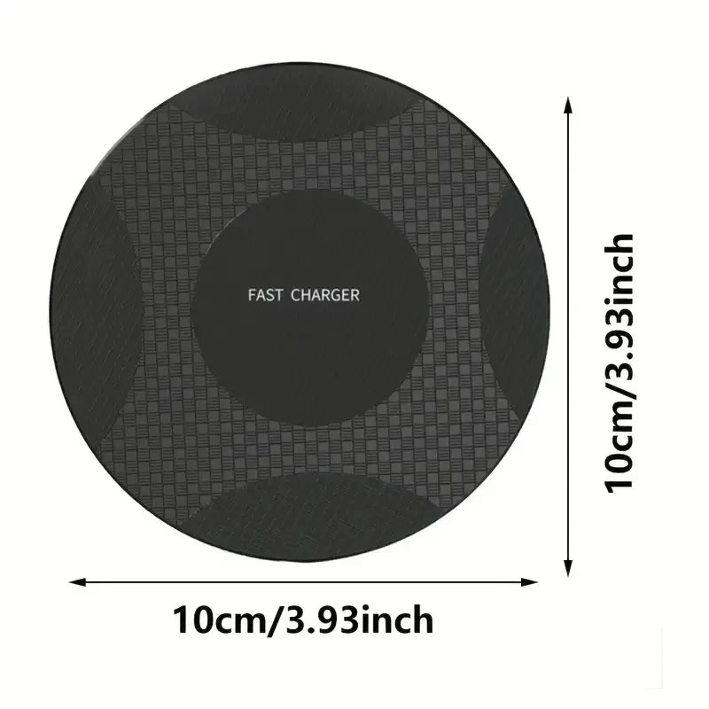 10W Wireless Charger Pad Stand Desktop Ultra-thin Mobile Phone Fast Charging Dock Station For iPhone 14 13 12 11 Samsung Xiaomi - covers4phones