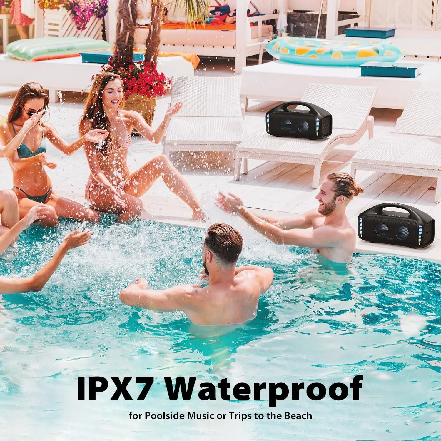 Tribit Portable Bluetooth Speaker 90W StormBox Blast Outdoor Wireless Speaker IPX7 Waterproof Party Camping Speaker 30H Playtime - covers4phones