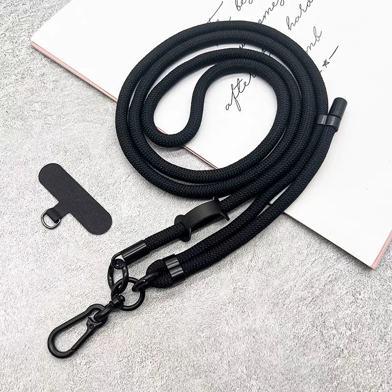 120-150cm Crossbody Phone Lanyard Anti-Loss Adjustable Nylon Strap For Sport Travel Lightweight Durable Cellphone Neck Strap