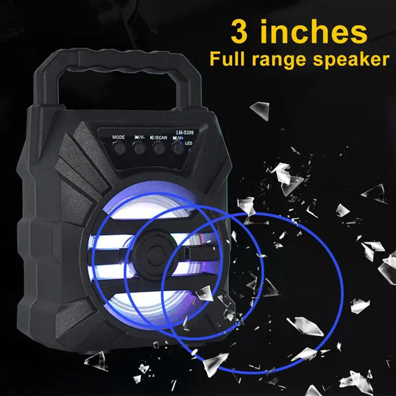500mAh Bluetooth speaker Sound box high power bluetooth speakers TF Udisk karaoke handheld sound subwoofers for dancing - covers4phones