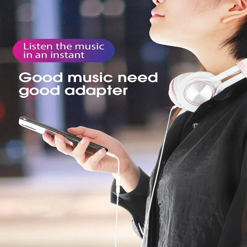 For IOS Adapter to 3.5mm Jack AUX Cable For iPhone 14 13 Pro Max Male to Female Adapter Headphone Converter Audio Splitter - covers4phones