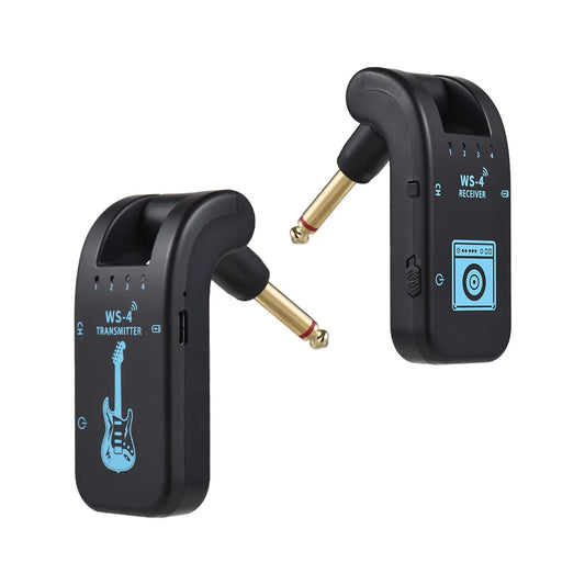 2.4G Wireless Guitar System Guitar Transmitter Receiver Set for Electric Guitar Bass 48K/16bit Real-time Transmission - covers4phones