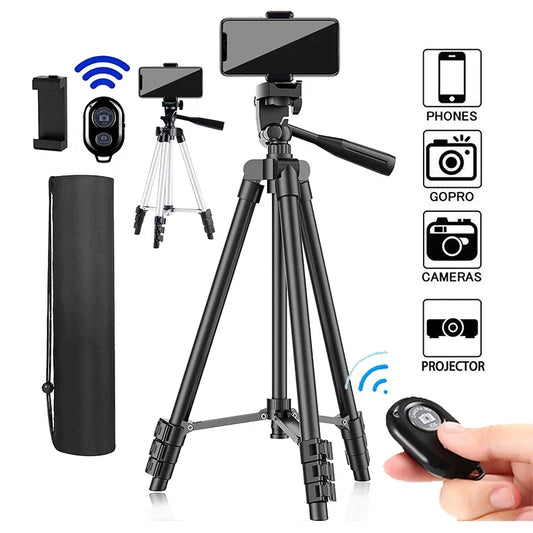 Tripod For Phone 100cm Video Recording Phone Tripod Stand with Bluetooth Remote Universal Camera Phone Photography Stand - covers4phones