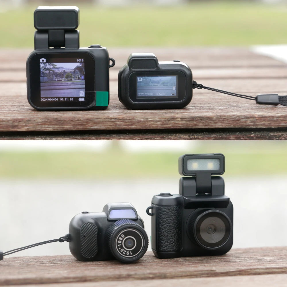 Y4000 Monoreflexes Style Mini Camera With Flash Lamp And Battery Dock Portable Video Recorder DV 1080P With LCD Screen Y3000 - covers4phones