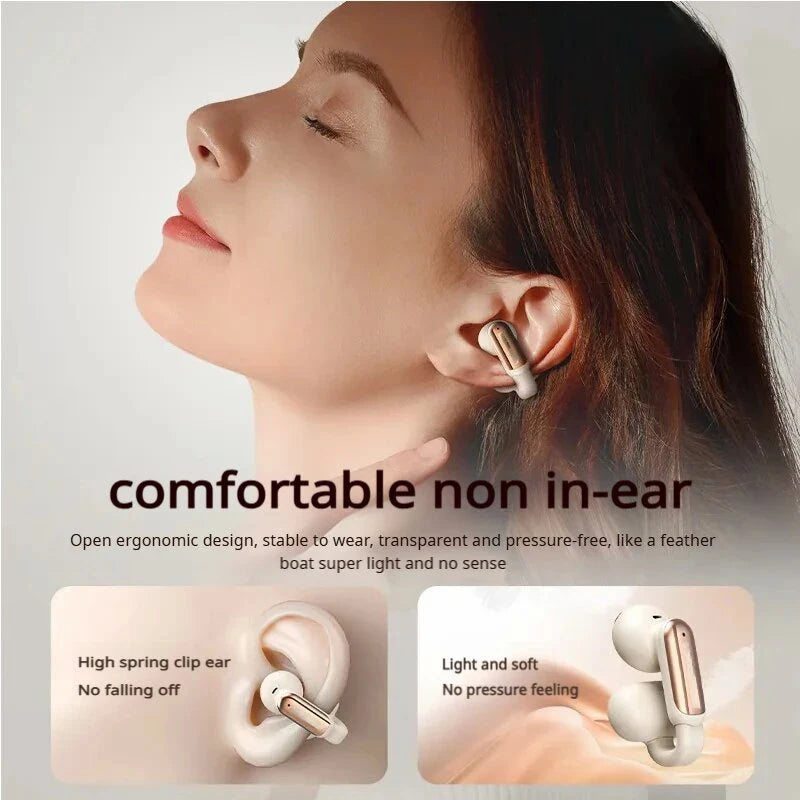 Xiaomi Mijia Original OWS Clip-on Wireless Earphones Low Latency ENC Noise Cancel Headset Long Life Game Bluetooth Headphones - covers4phones