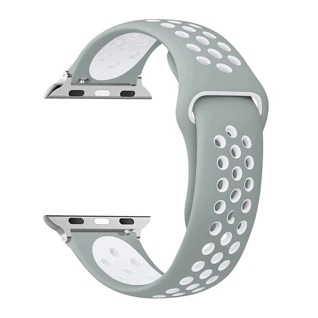 Silicone Watch Strap For Apple Ultra 2 49MM Sports Band For Iwatch Series 10 9 8 7 6 SE 46mm 45MM 41MM 44MM 42MM Breathable Band