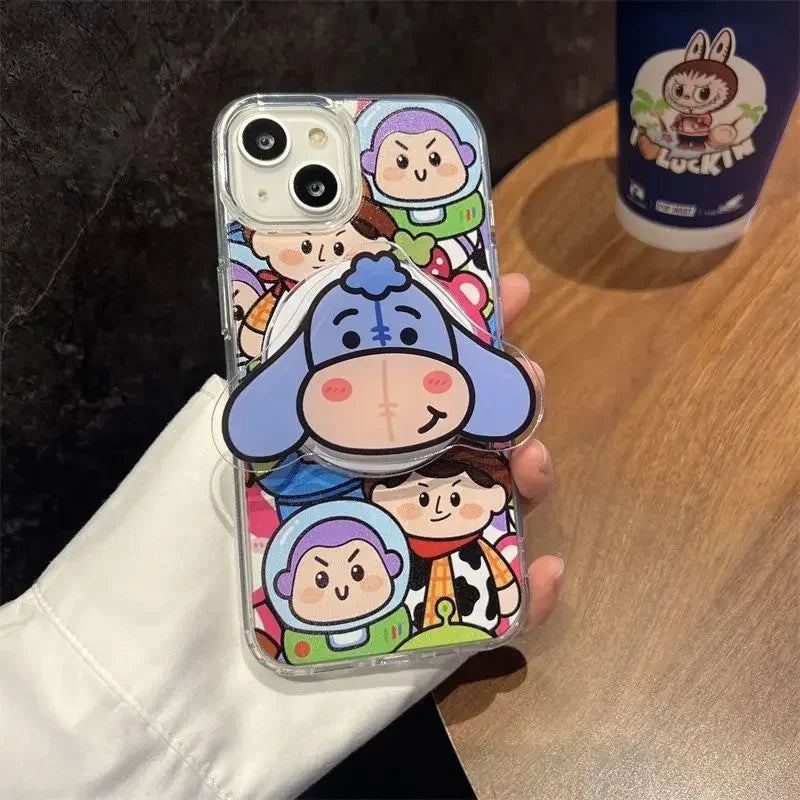 Anime Cute Cartoon Phone Ring Magnetic Wireless Charging Finger Grip for IPhone 16/15/14/13/12/11 Funny Universal Bracket Holder