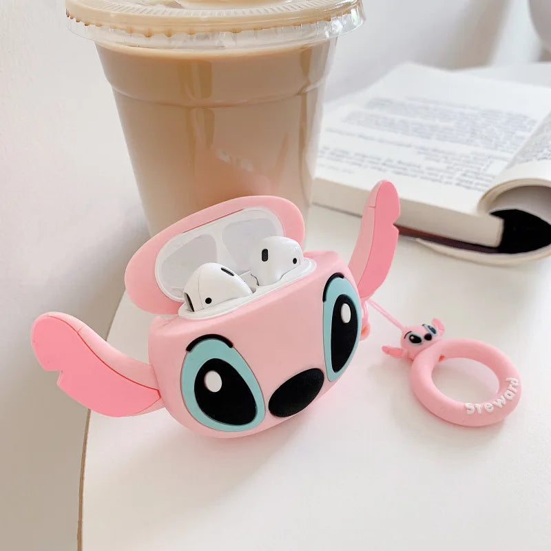 3D Cartoon Silicone Case for Airpods 1 2 3 Pro Wireless Earphone Protective Cover for Airpods Pro2 with Hook - covers4phones
