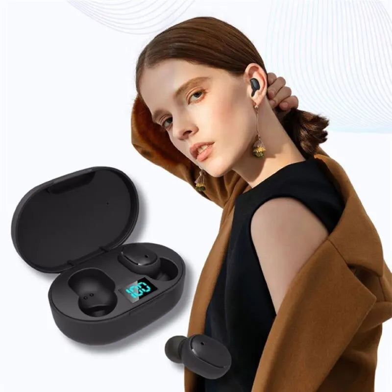 E6S TWS Wireless Bluetooth Headset Waterproof Noise Cancelling LED Earbuds with Mic Wireless Headphones Bluetooth Earphones - covers4phones