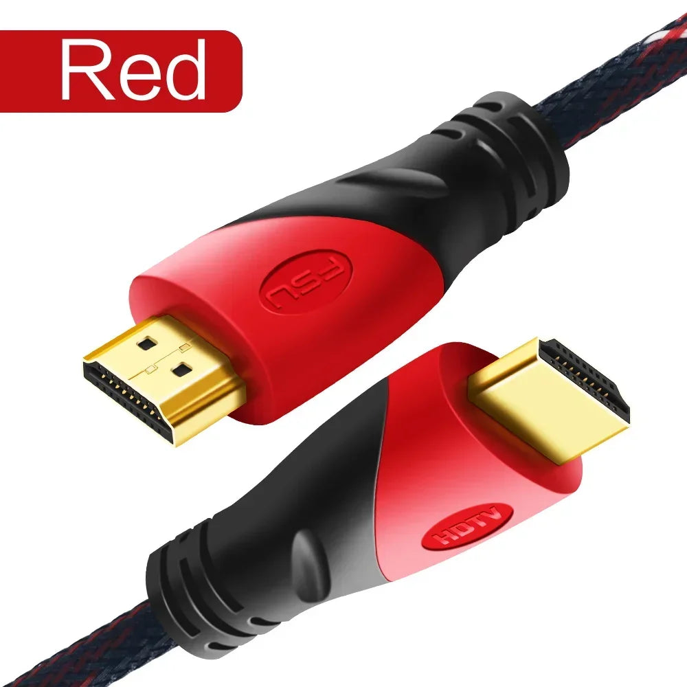 FSU HDMI-compatible Cable Video Cables Gold Plated 1.4 4K 1080P 3D Cable for HDTV Splitter Switcher 0.5m 1m 1.5m 2m 3m 5m 10m - covers4phones