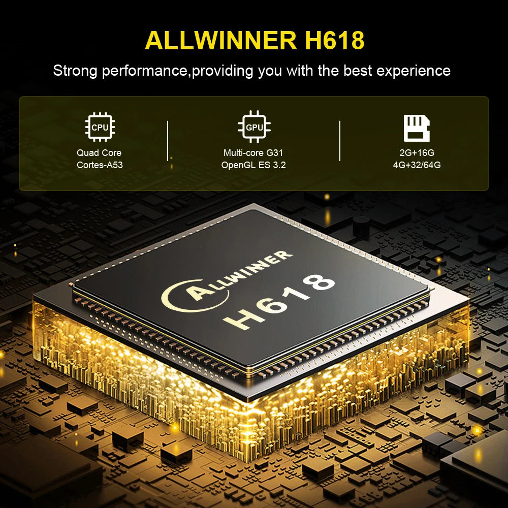 Transpeed Android 12 TV BOX Allwinner H618 Dual Wifi 32G64G Quad Core Cortex A53 Support 8K 4K BT Voice Media player Set top box - covers4phones