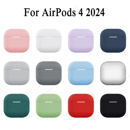 2024 New Case For Apple Airpods 4 Cover Silicone Protective Cases For Airpods 4 4th Gen Fundas Wireless Headphone Accessories - covers4phones
