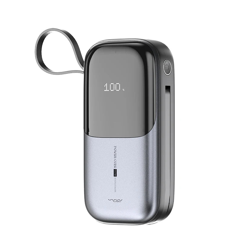VYVYLABS 20000mAh CCC Power Bank 100W Digital Display Fast Charging Powerbank Portable External Battery With Cable For iPhone 17