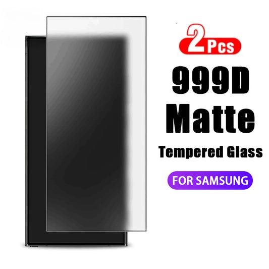 2Pcs Matte Tempered Glass For Samsung Galaxy S24 S25 Ultra Screen Protector For Samsung S23 S22 S21 Plus S24 FE Protective Film - covers4phones