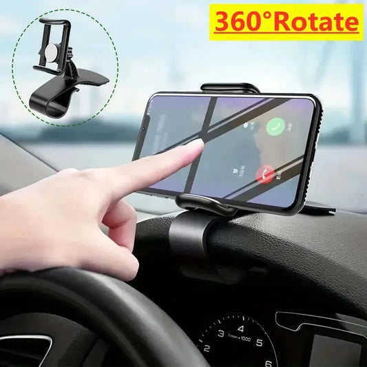 Car Phone Holder Universal Dashboard Stand Easy Clip Mount GPS Bracket Car Mobile Phone Support in Car For iPhone Xiaomi Samsung - covers4phones