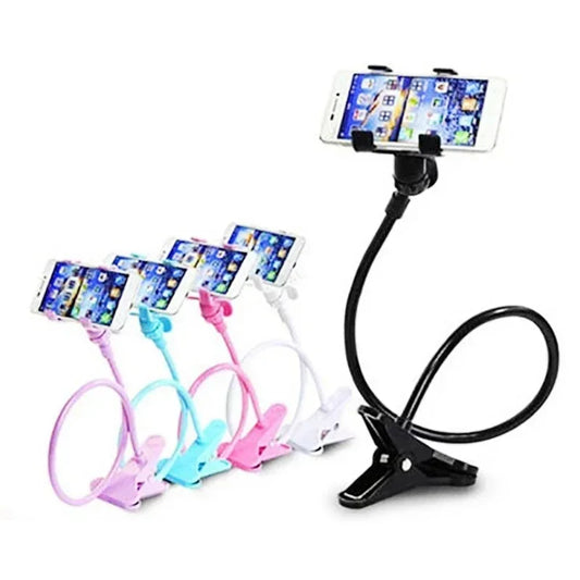 Universal Lazy Mobile Phone Gooseneck Stand Holder Stents Flexible Bed Desk Table Clip Bracket for Phone Flexible Holder Arm - covers4phones