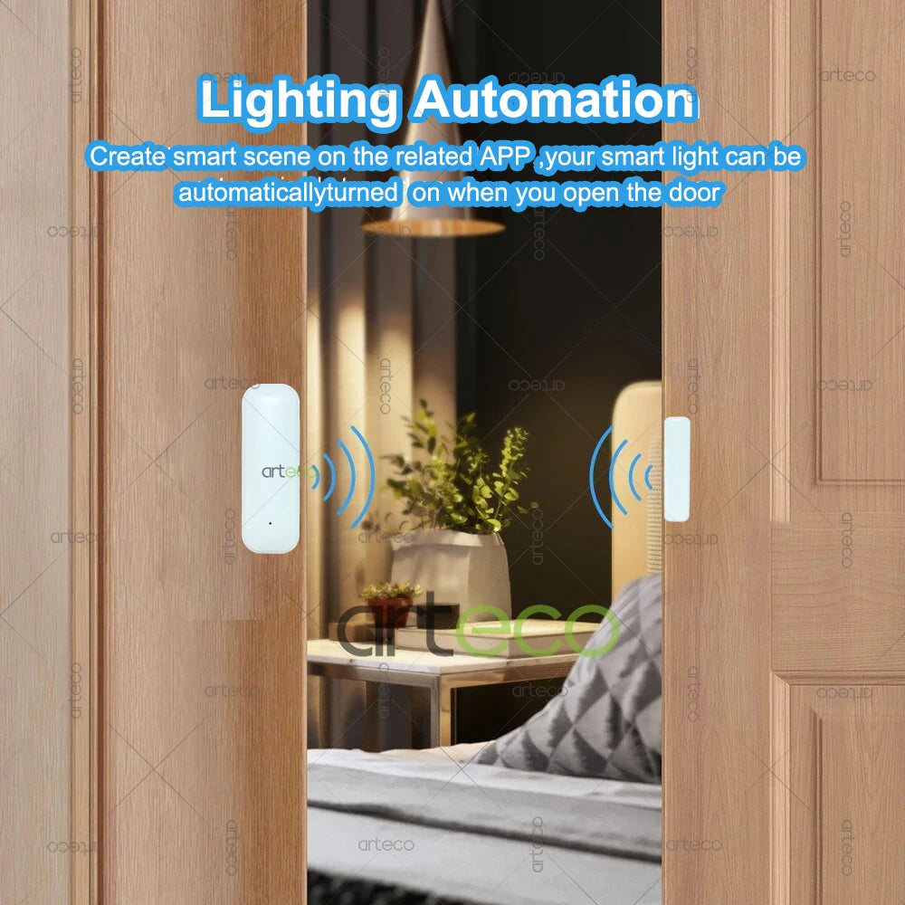 Zigbee Door Window Sensor Smart Home Security Alarm Wireless Magnetic Anti-theft Contact Detector App Remote Monitor Support Z2M