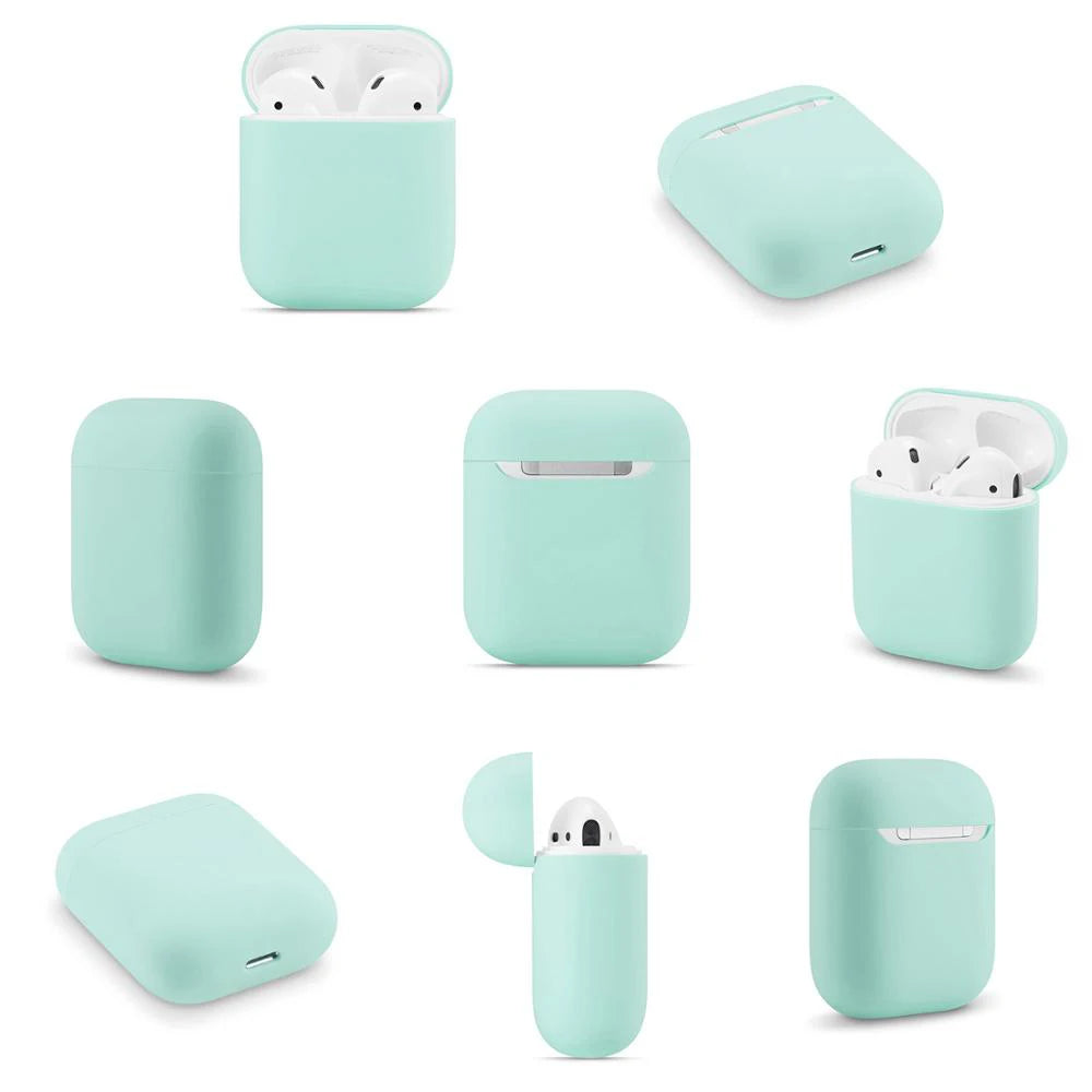 Ultra-thin Silicone Cases For Apple AirPods 2 Generation Wireless Earphone Protective Cover Box For Air Pods 1 Case Accessories - covers4phones