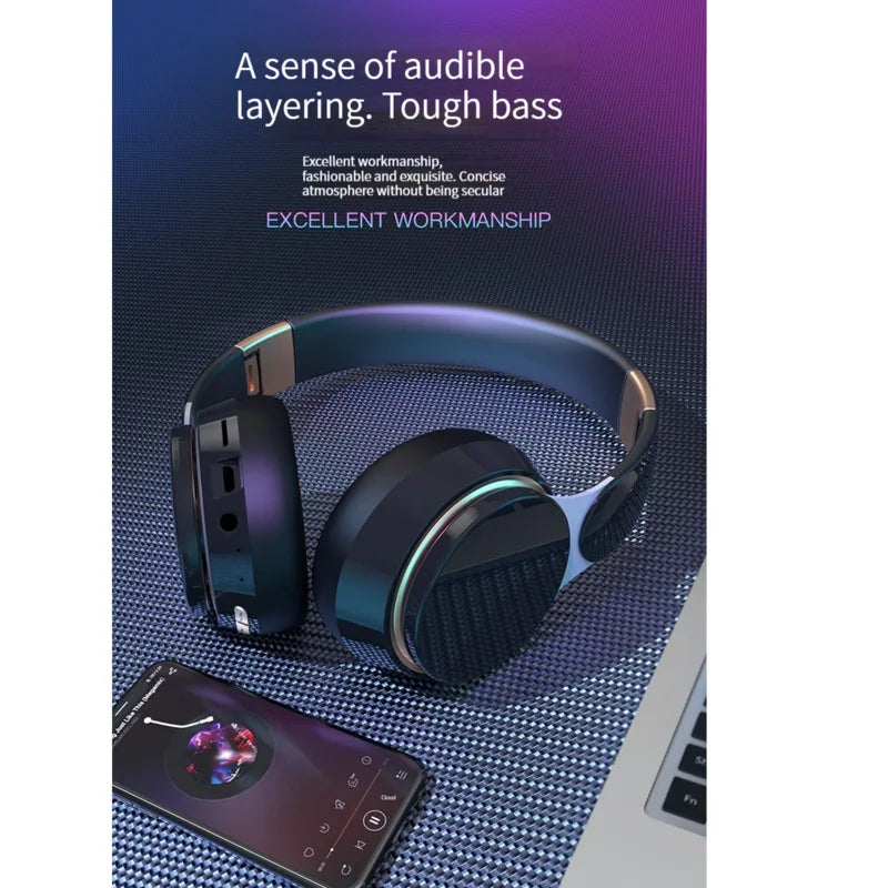 Xiaomi Wireless Ear Headphone Wireless Bluetooth Music Gaming Headset with Stereo Sound with Mic/3.5mm Audio Jack for Xiaomi - covers4phones