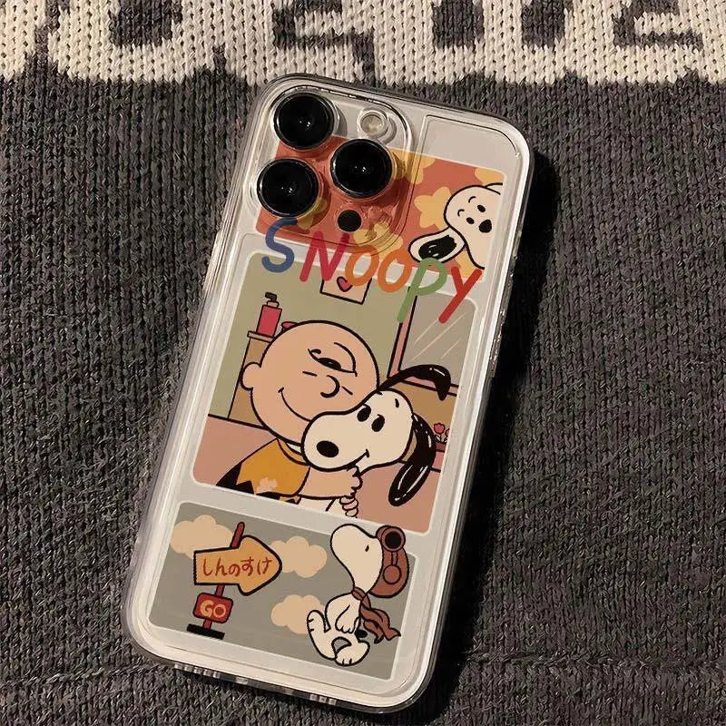 Disney Snoopy Case For iPhone 16 15 14 Plus 13 12 11 Pro Max Mini X XS XR cover Cartoon Cute