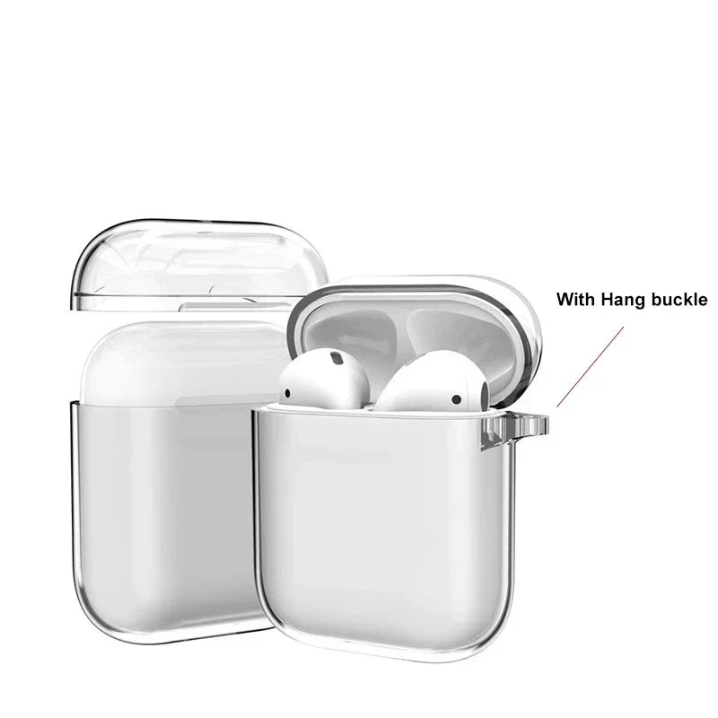 Transparent Cases For AirPods Cases Bluetooth Wireless Earphone Protective Cover For Airpods 2 1 PC Clear Hard Case Shell - covers4phones