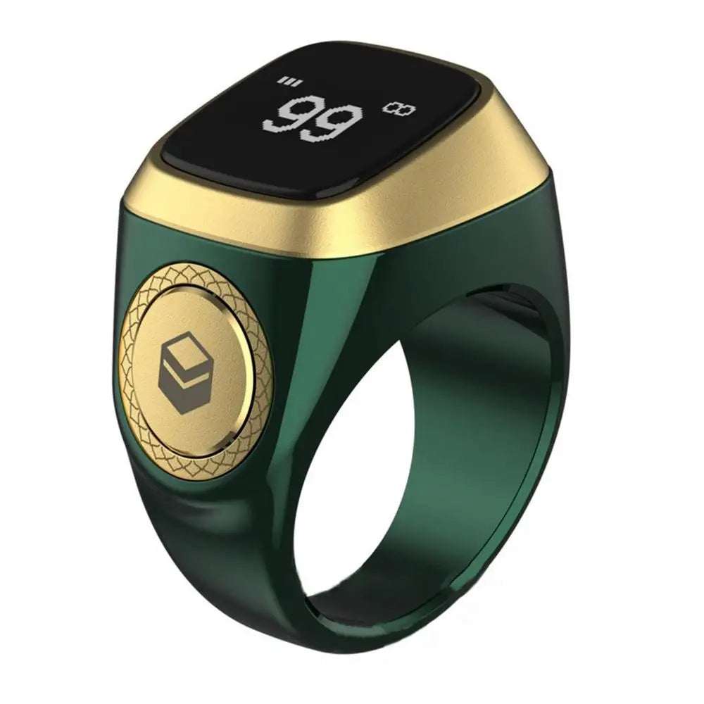 22/18mm Iqibla Smart Tasbih Tally Counter for Muslims Zikr Ring Digital Tasbeeh 5 Prayer Time Vibration Reminder Waterproof - covers4phones