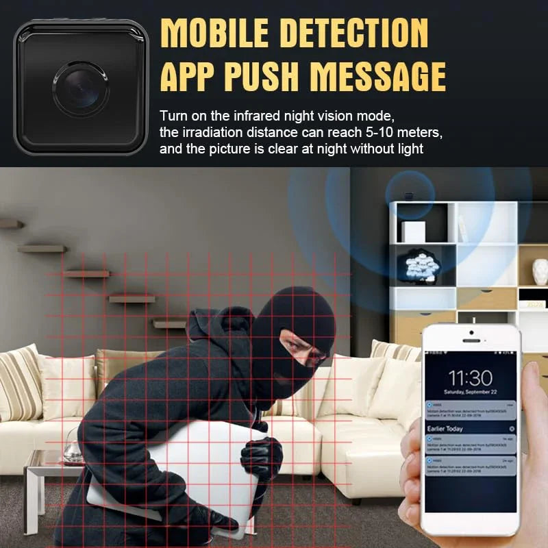 Xiaomi 1080p Mini Camera Home Small Wireless Wifi Cameras Outdoor Upgraded Motion Detection Security Alerts Night Vision Camera - covers4phones
