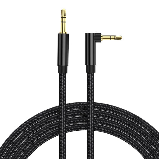 3.5mm Elbow Aux Speaker Cable 3.5mm Jack Audio Cable For Car Headphone Speaker Aux Cord Male To Male Adapter For Samsung Xiaomi - covers4phones