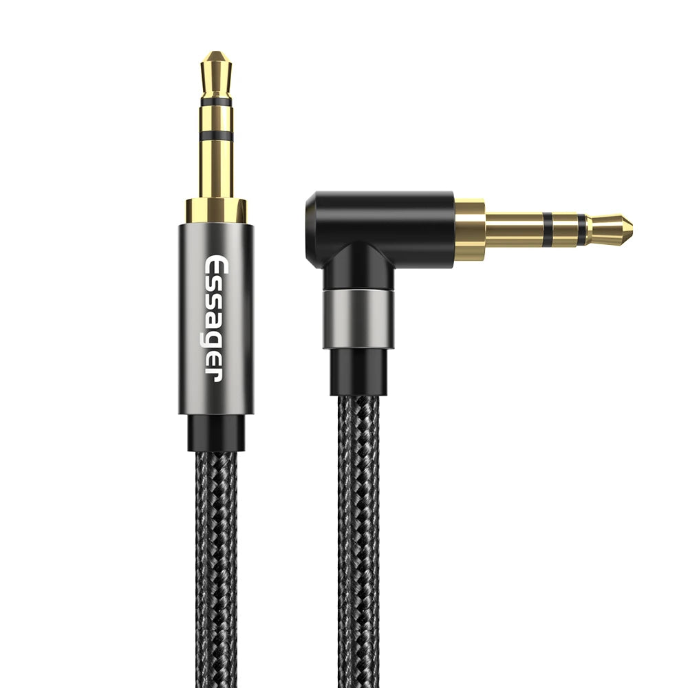 ESSAGER AUX Cable 3.5mm Jack Audio Cable For Speaker Wire Headphone Car 3.5mm Jack Hifi Aux Adapter Cord For Xiaomi Samsung