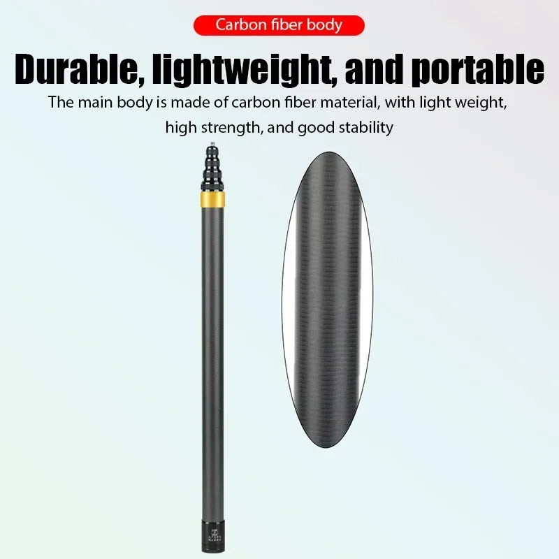 Carbon Fiber Invisible Extended Edition Selfie Stick for Insta360 X3 GO3 Action 4 Accessories 300CM for DJI GoPro Selfie Stick - covers4phones
