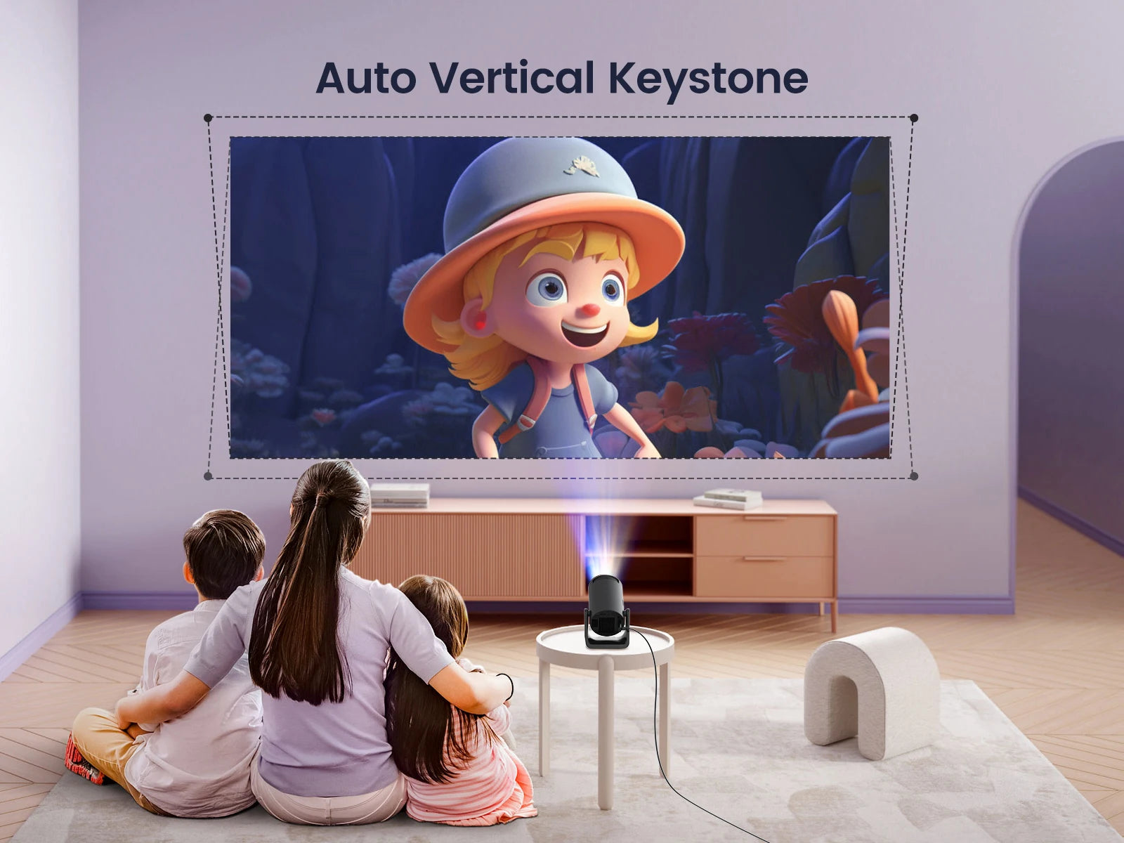 Wimius L1 Mini Projector Support 1080P Android 11 4K Projector 300 ANSI WiFi BT5.0 Auto Keystone Portable 270° Rotable Projector - covers4phones