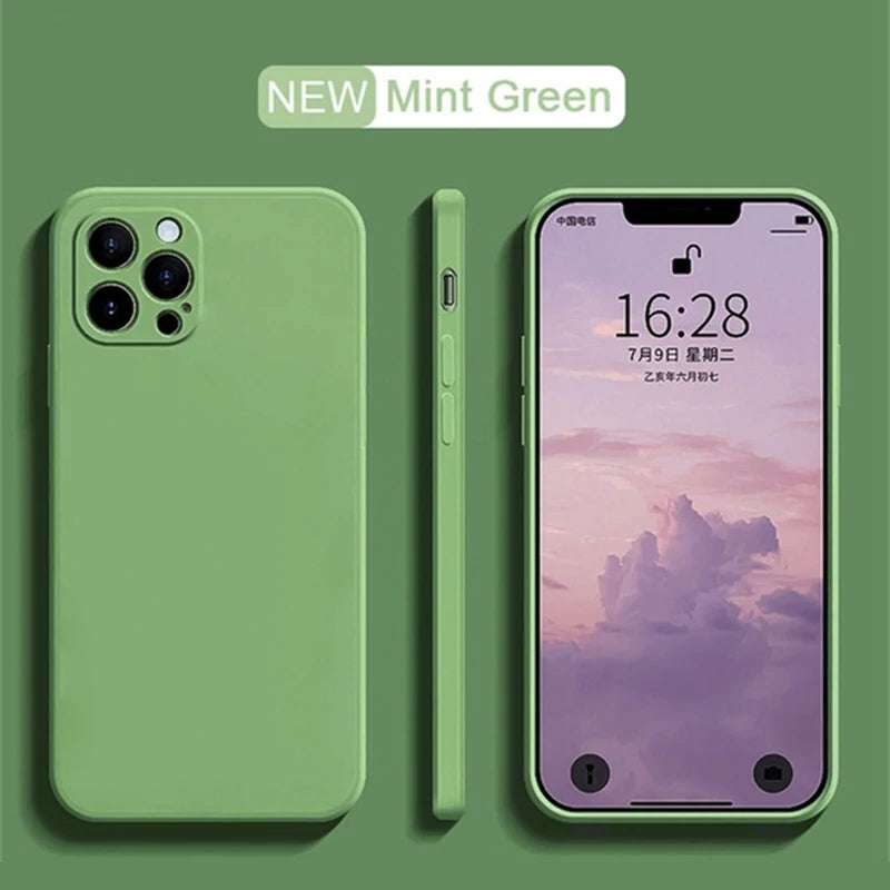 For iPhone 13 11 12 Pro Max Mini Case Official Liquid Silicone Case For iPhone X XS MAX XR 6 6 s 7 8 Plus SE 2020 Cover - covers4phones