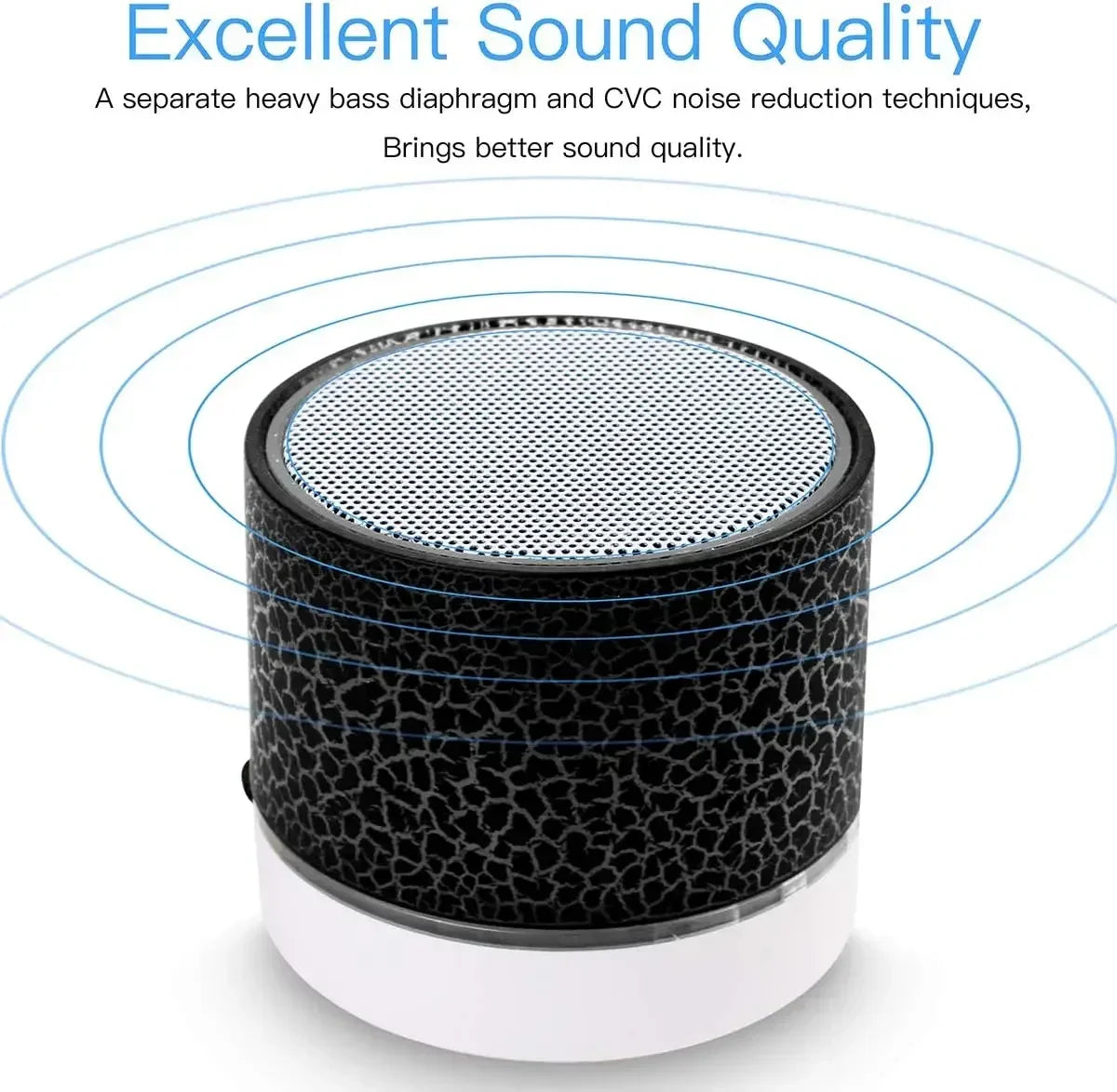 TF Wireless Mini Motion Bluetooth Speaker With LED Lights Speaker Super Bass Stereo Rechargeable Portable Outdoor Small Speaker - covers4phones